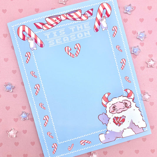 Tis The Season Peppermint Yetis Greeting Card