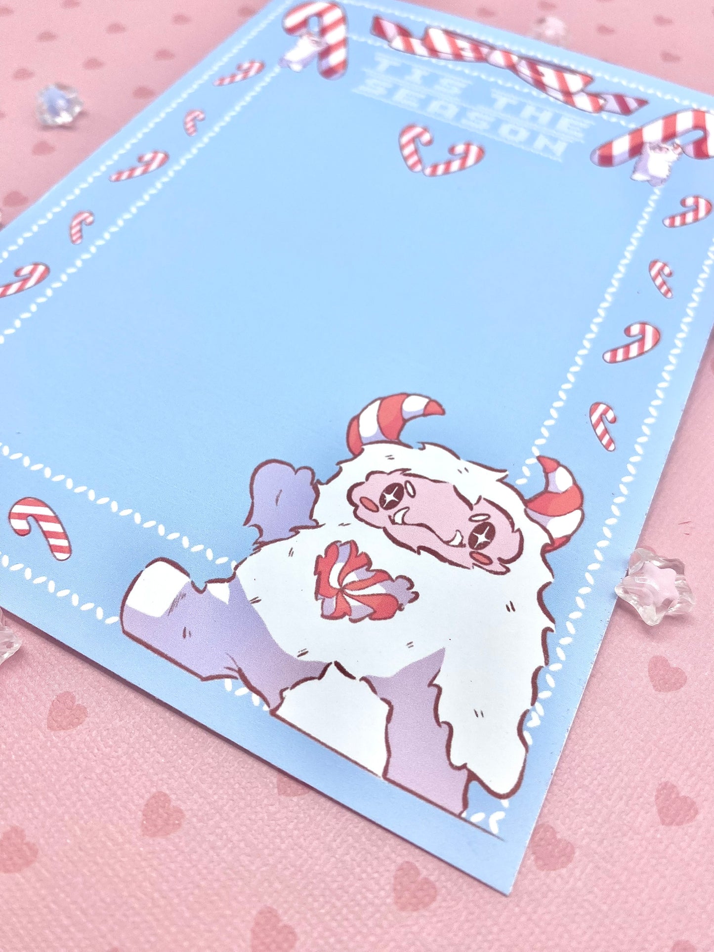 Tis The Season Peppermint Yetis Greeting Card