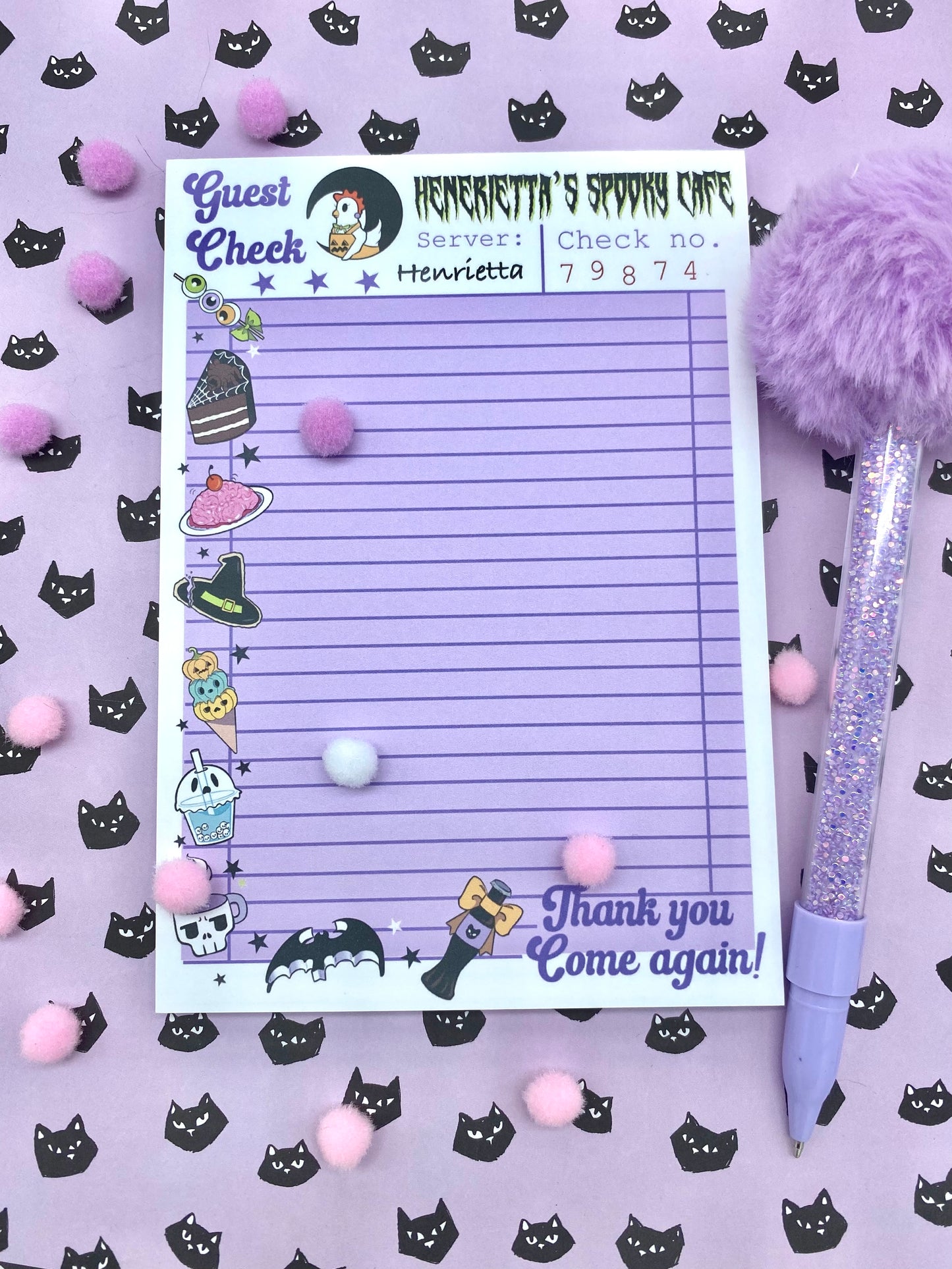 Henrietta's Spooky Cafe Large Notepad