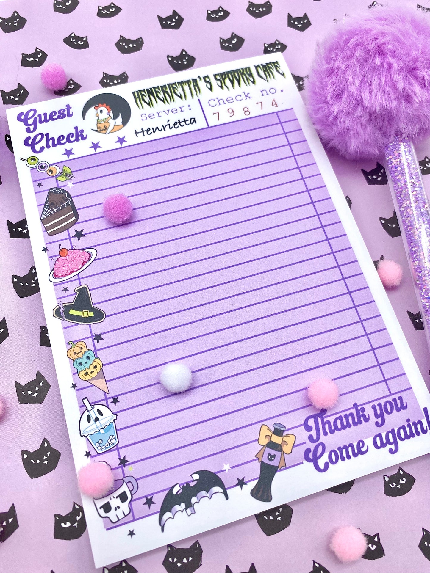 Henrietta's Spooky Cafe Large Notepad