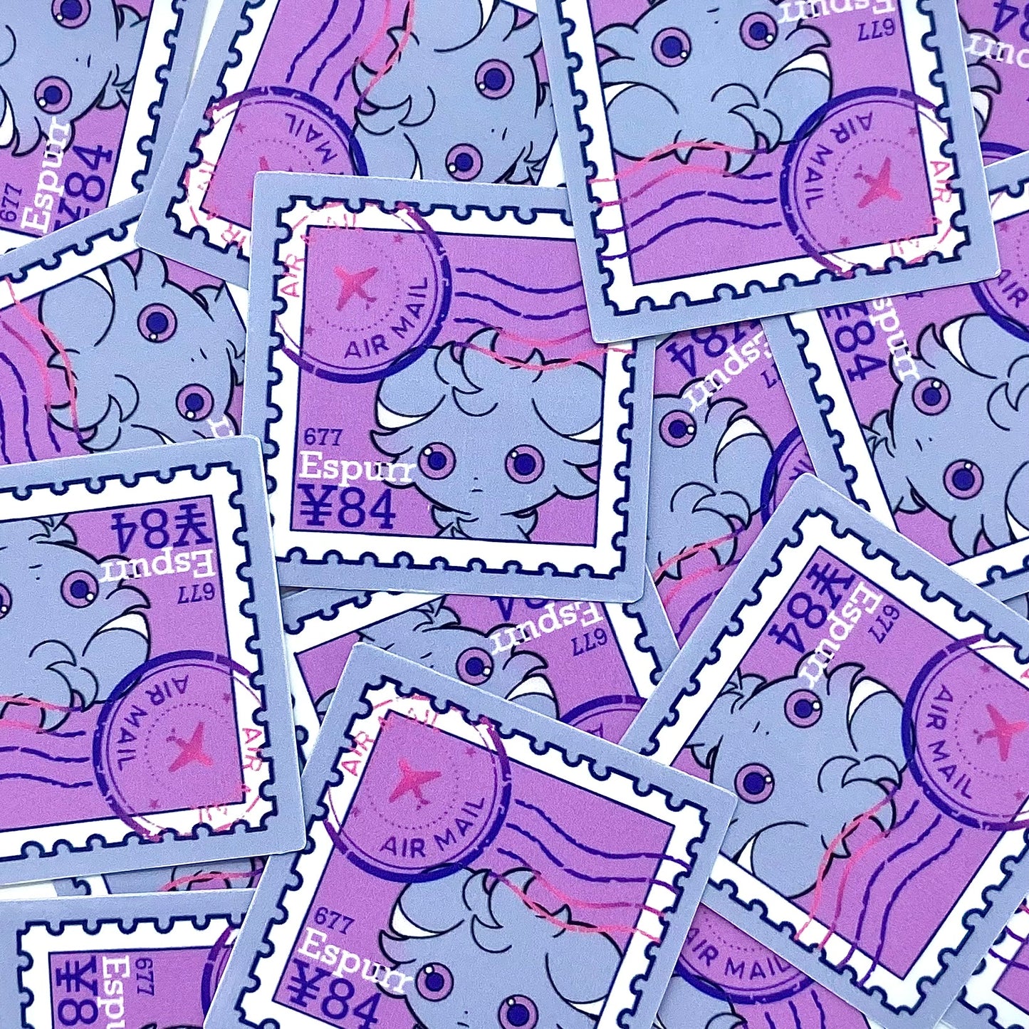 Psychic Pokepal Stamps (mockups) vinyl  sticker set