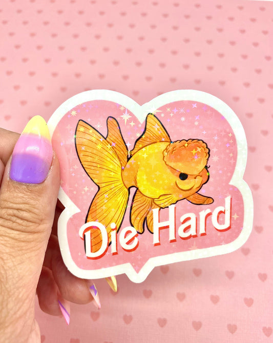 Oranda Goldfish Holographic vinyl sticker