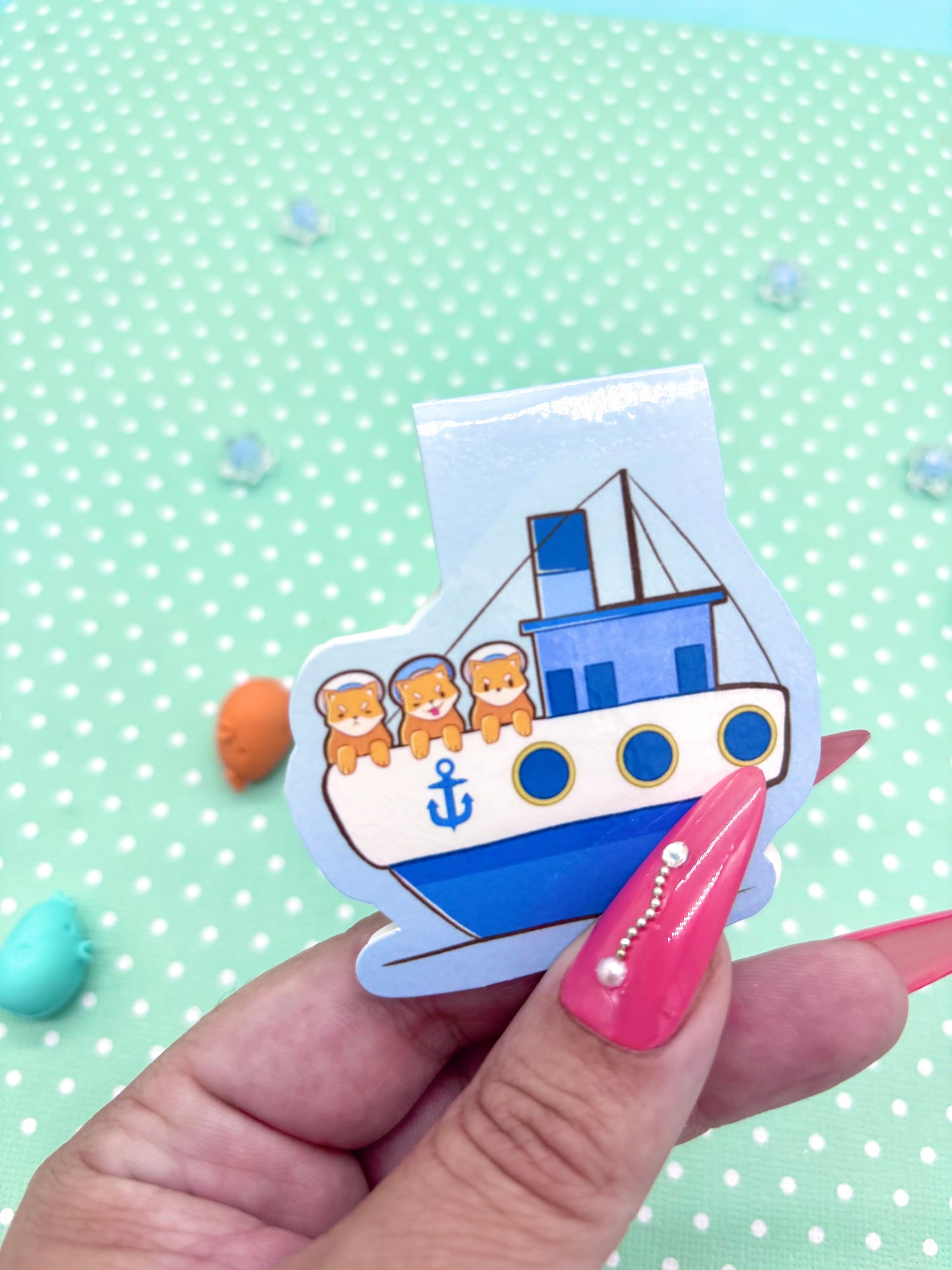 Shiba Inu Sailors Magnetic Bookmark Set