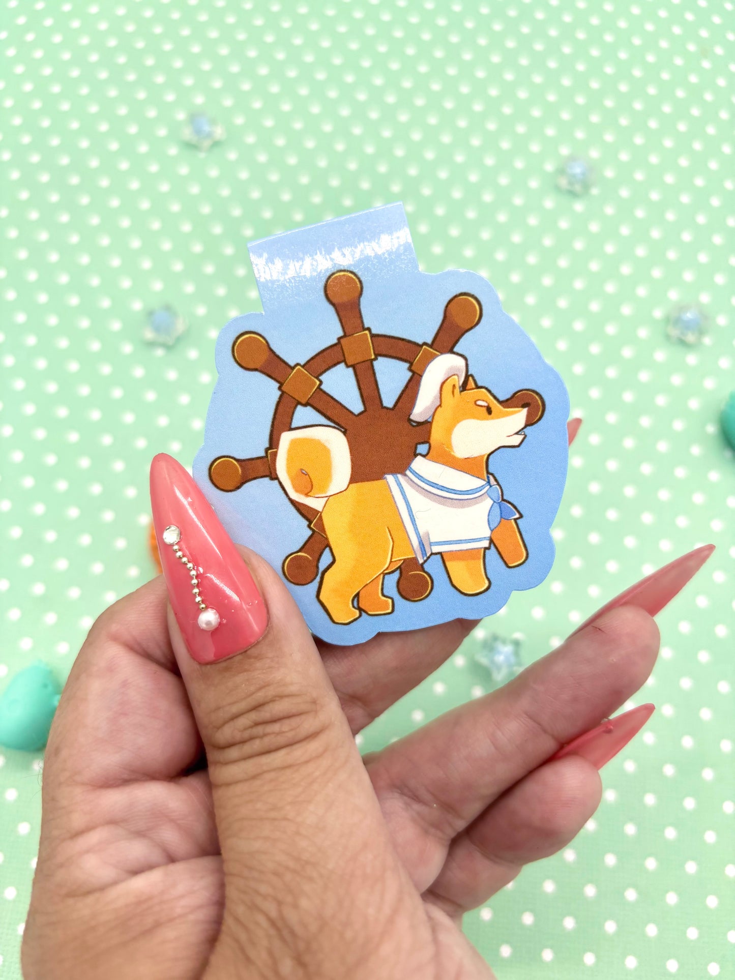 Shiba Inu Sailors Magnetic Bookmark Set