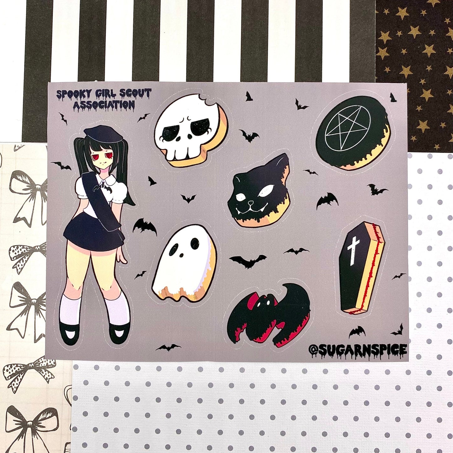 Spooky Girl Scout Sticker Sheet
