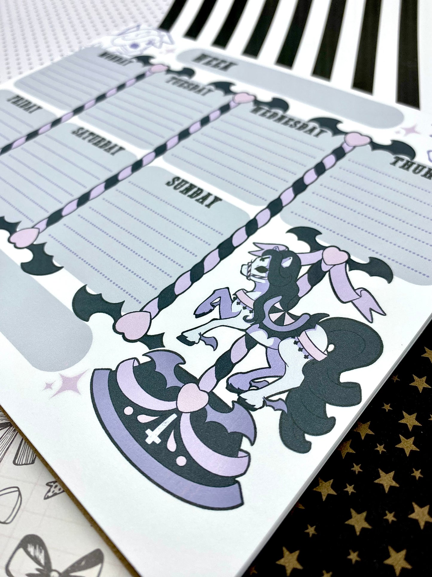 Goth Carousel Weekly Planner