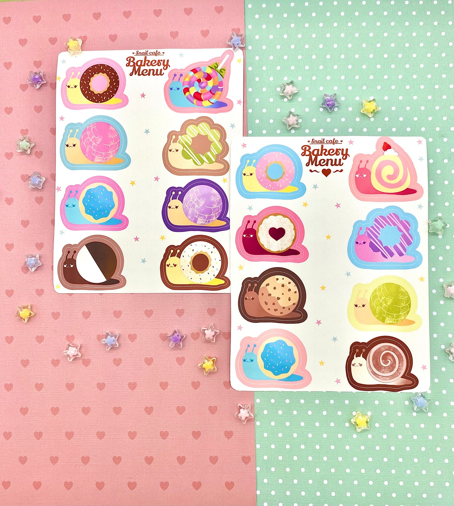 Snail Bakery Sticker Sheets