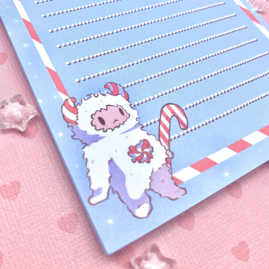 Peppermint Yetis Notepad