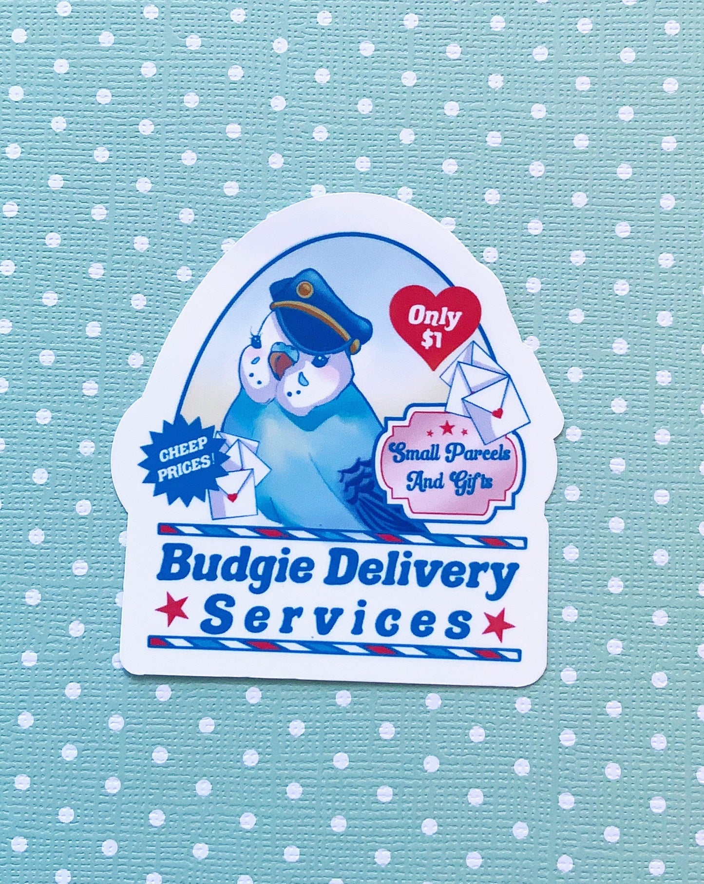 Budgie Delivery Services vinyl sticker