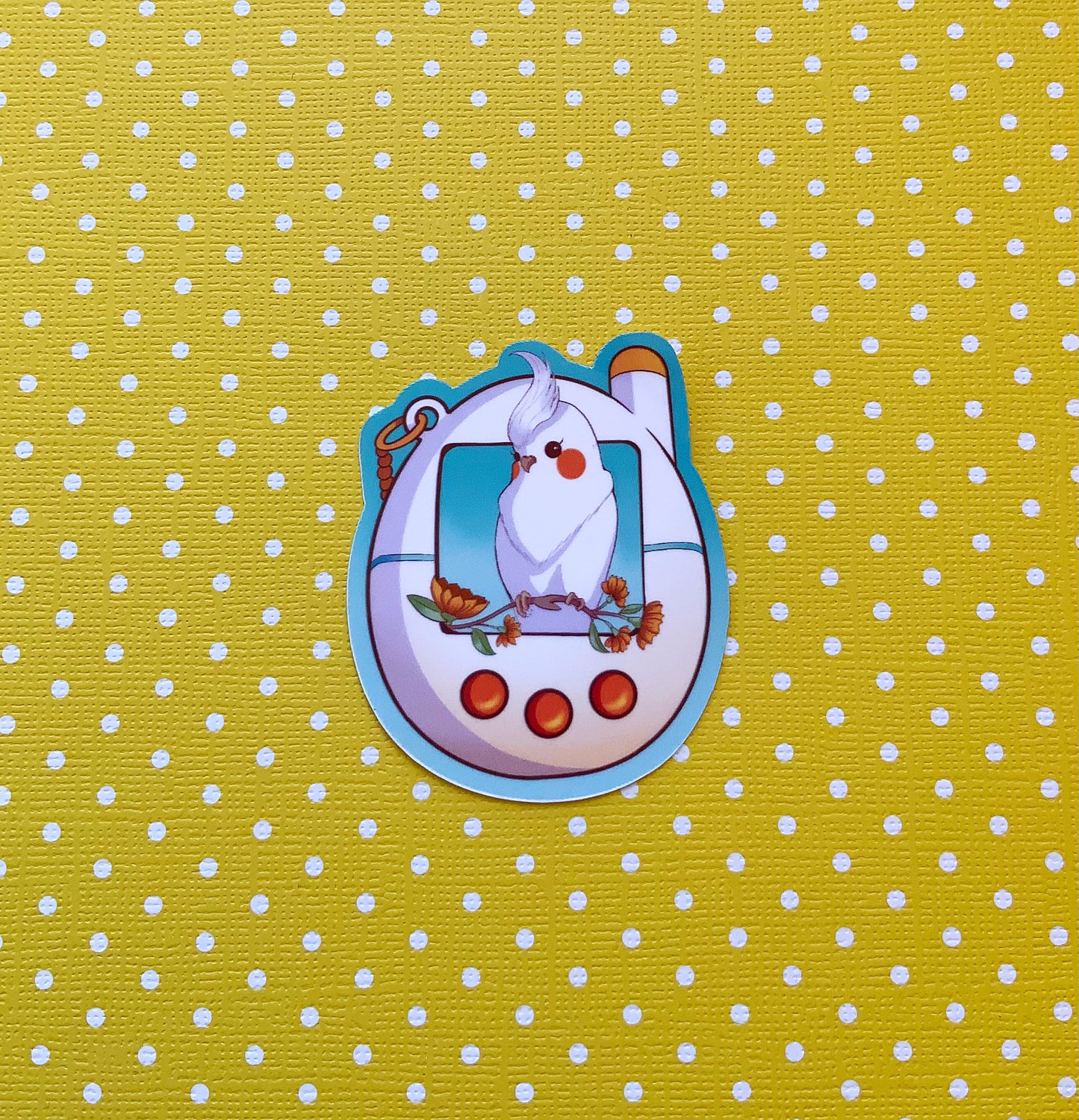 Cockatiel Tamagotchi vinyl stickers