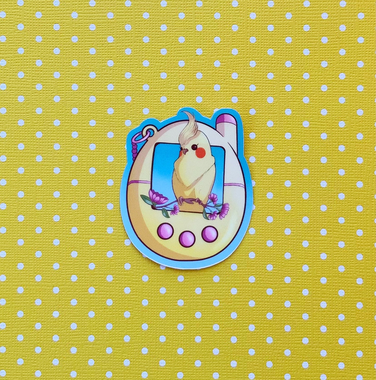 Cockatiel Tamagotchi vinyl stickers