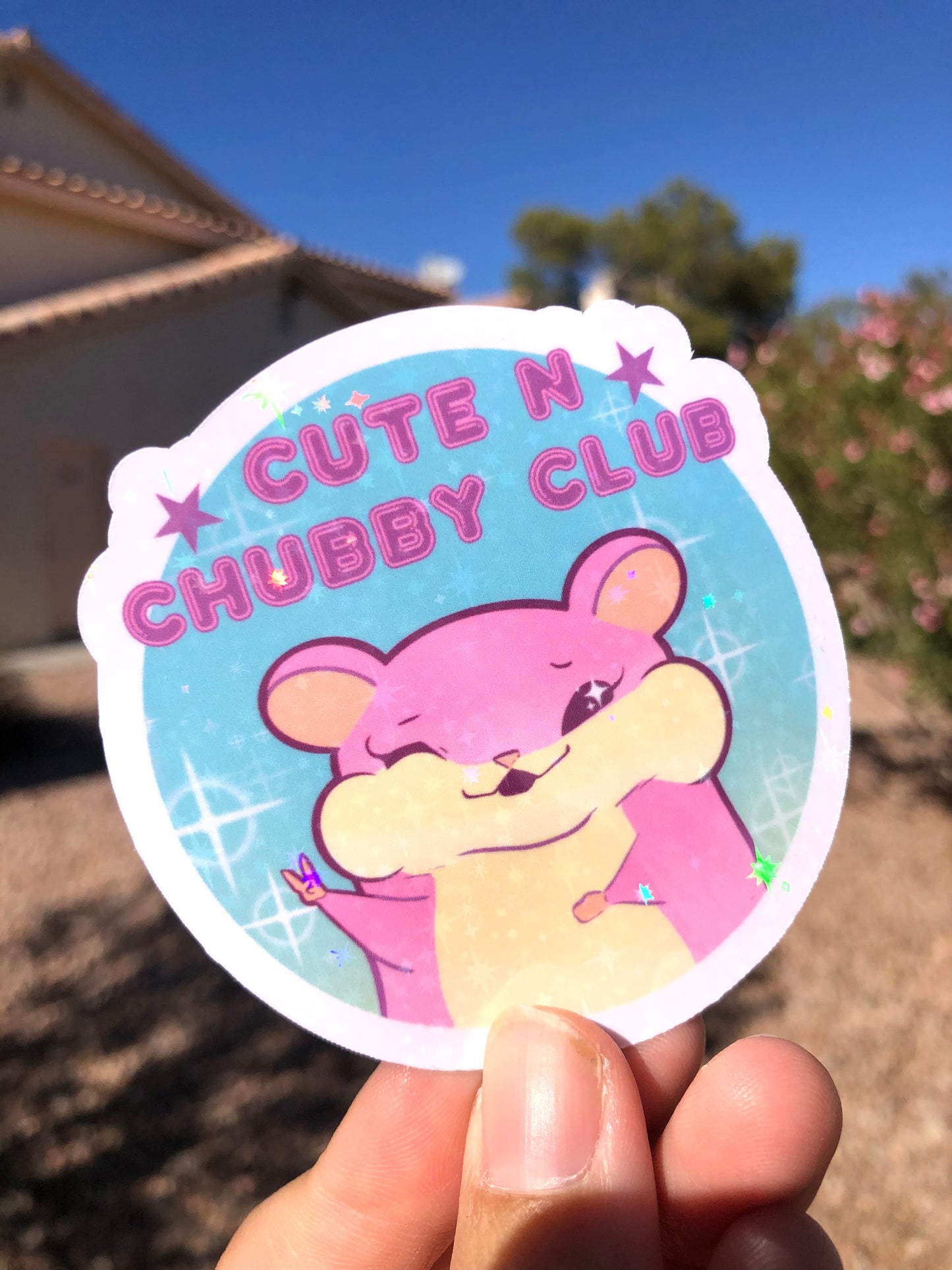 Cute and Chubby Club Hamster kawaii vinyl stickers