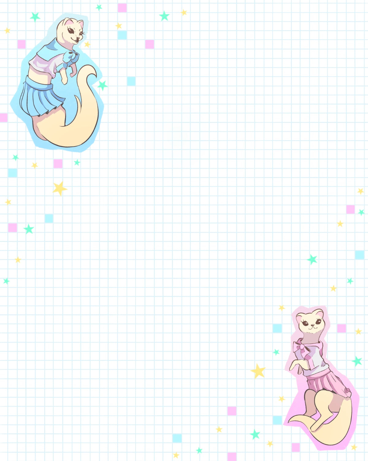 Sailor Fuku Ferrets Notepad