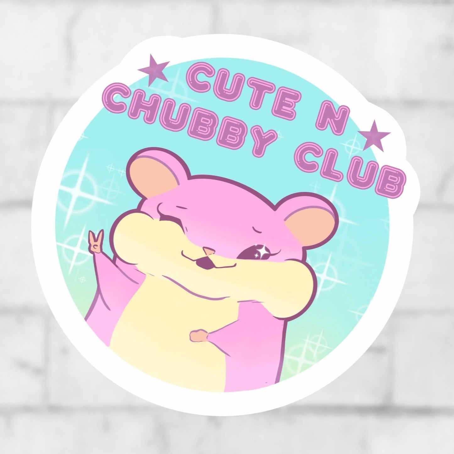 Cute and Chubby Club Hamster kawaii vinyl stickers