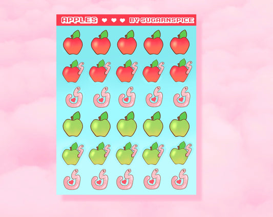 Apple planner Sticker Sheet