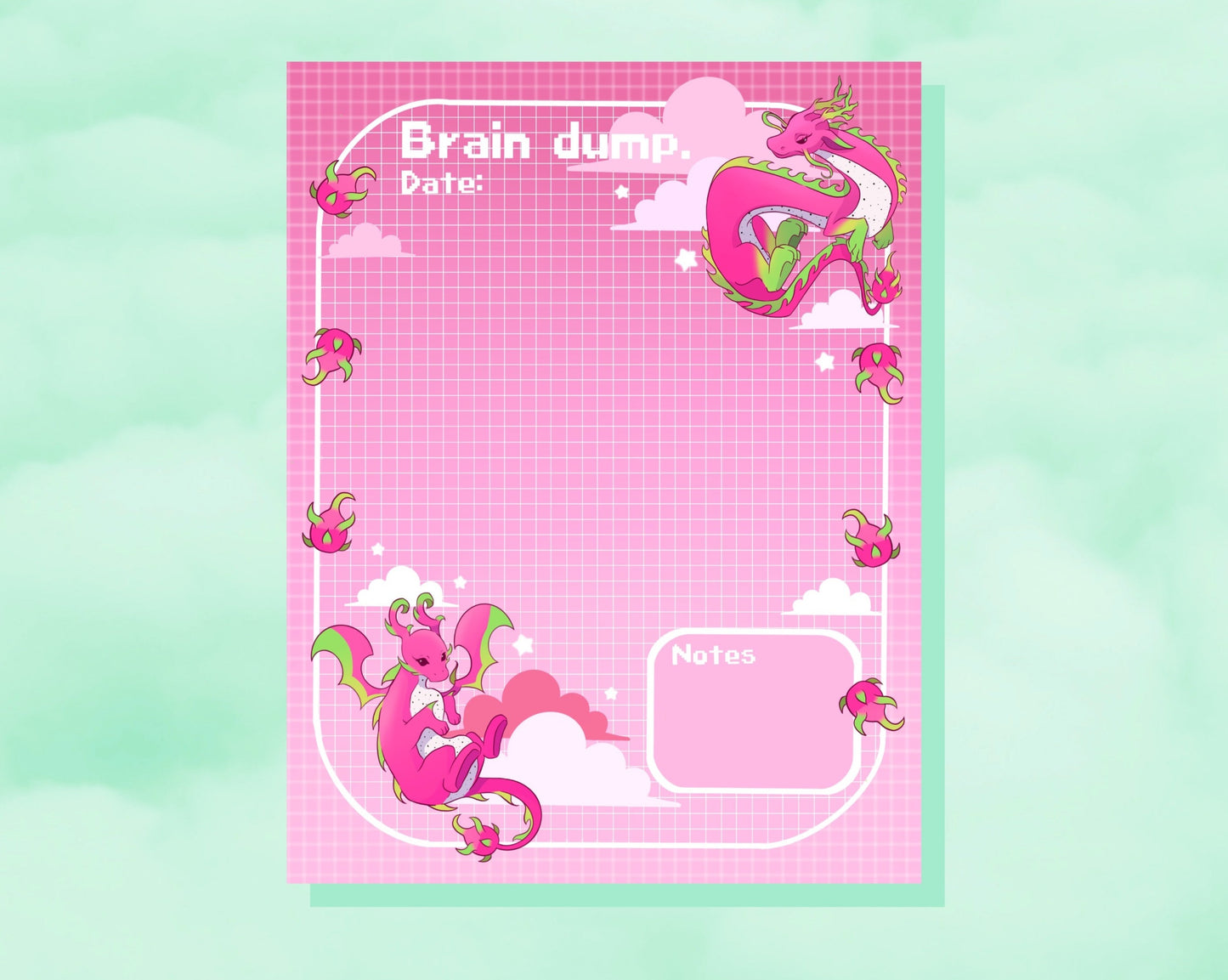 Dragon Fruit Notepad/ Day Planner