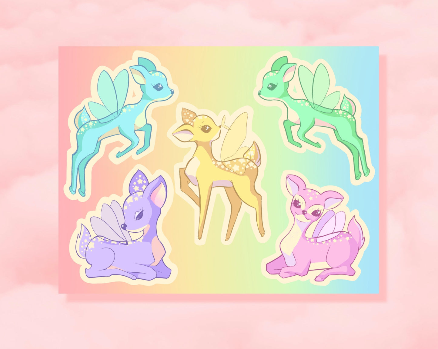 Fairy Deer Deco Sticker Sheet