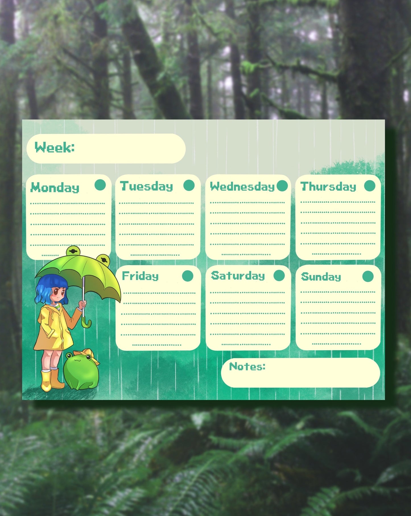 Froggy Friends Weekly Planner