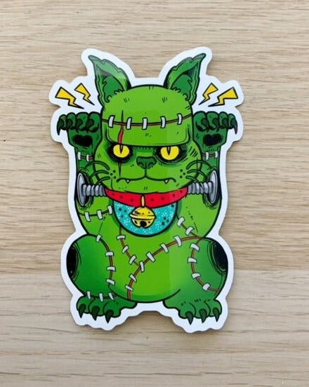 Frankenkitty Monster Cat vinyl sticker