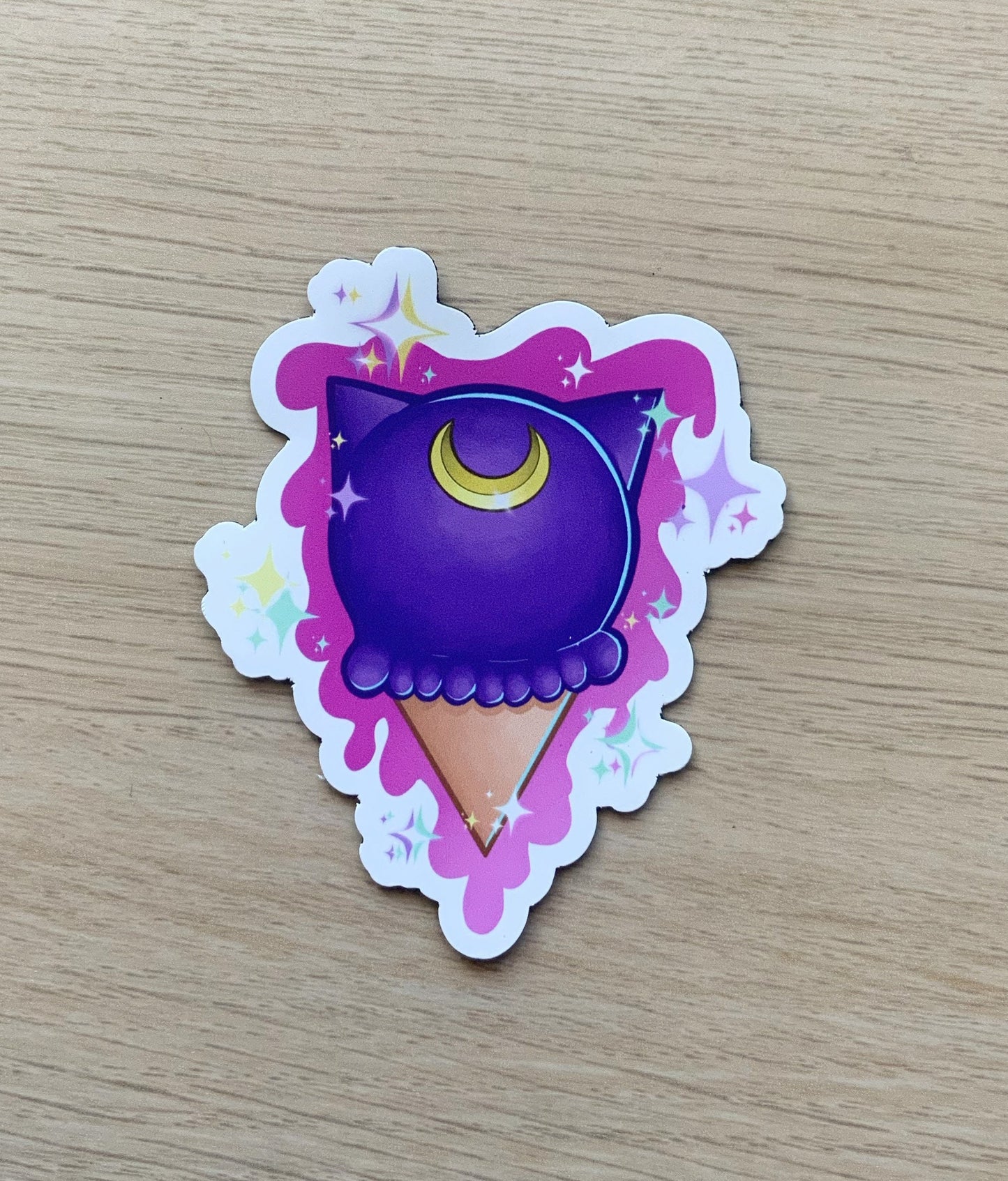Sailor Moon Artemis Luna ice cream cone magnets (set of 2)