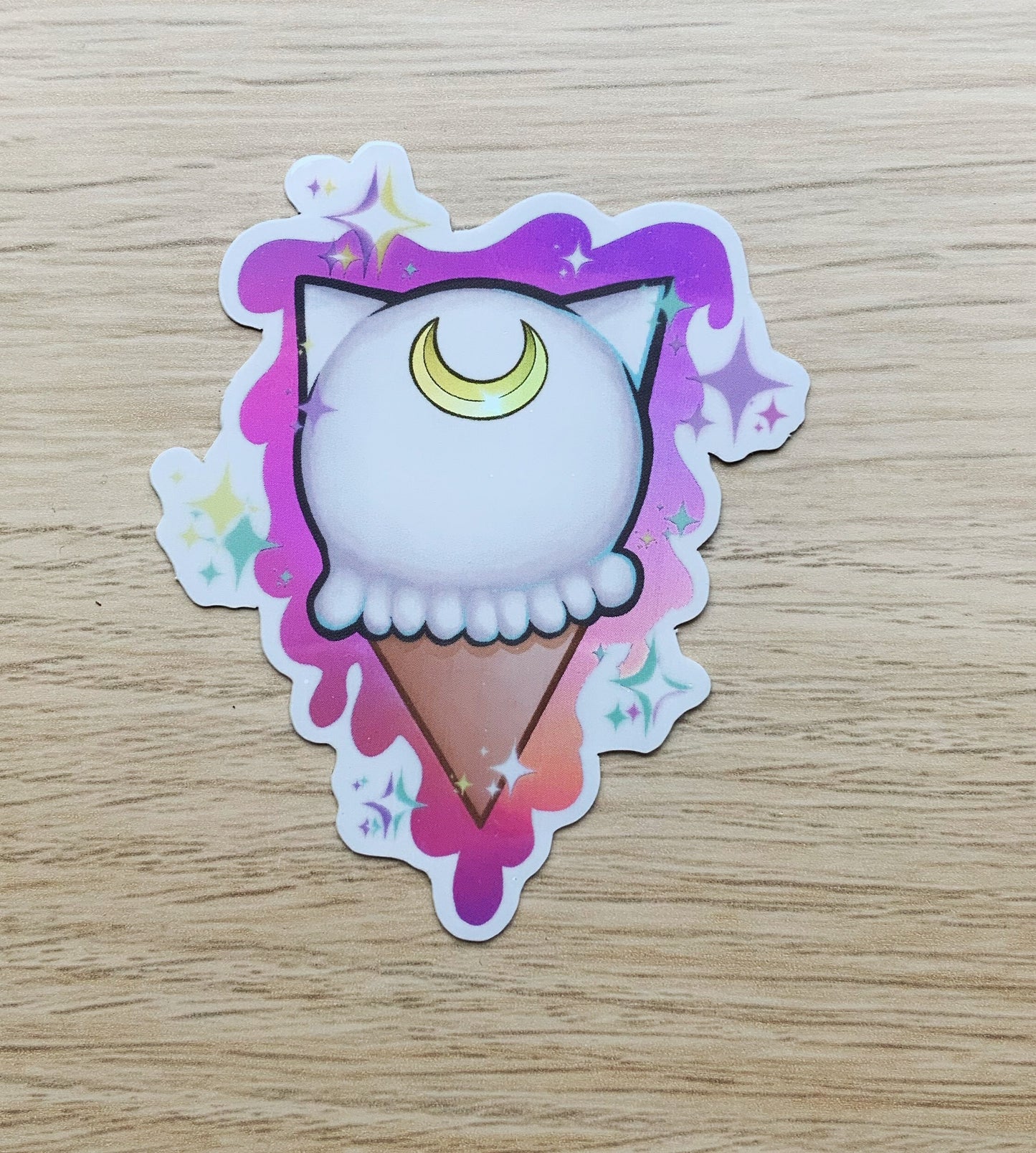 Sailor Moon Artemis & Luna holographic vinyl sticker