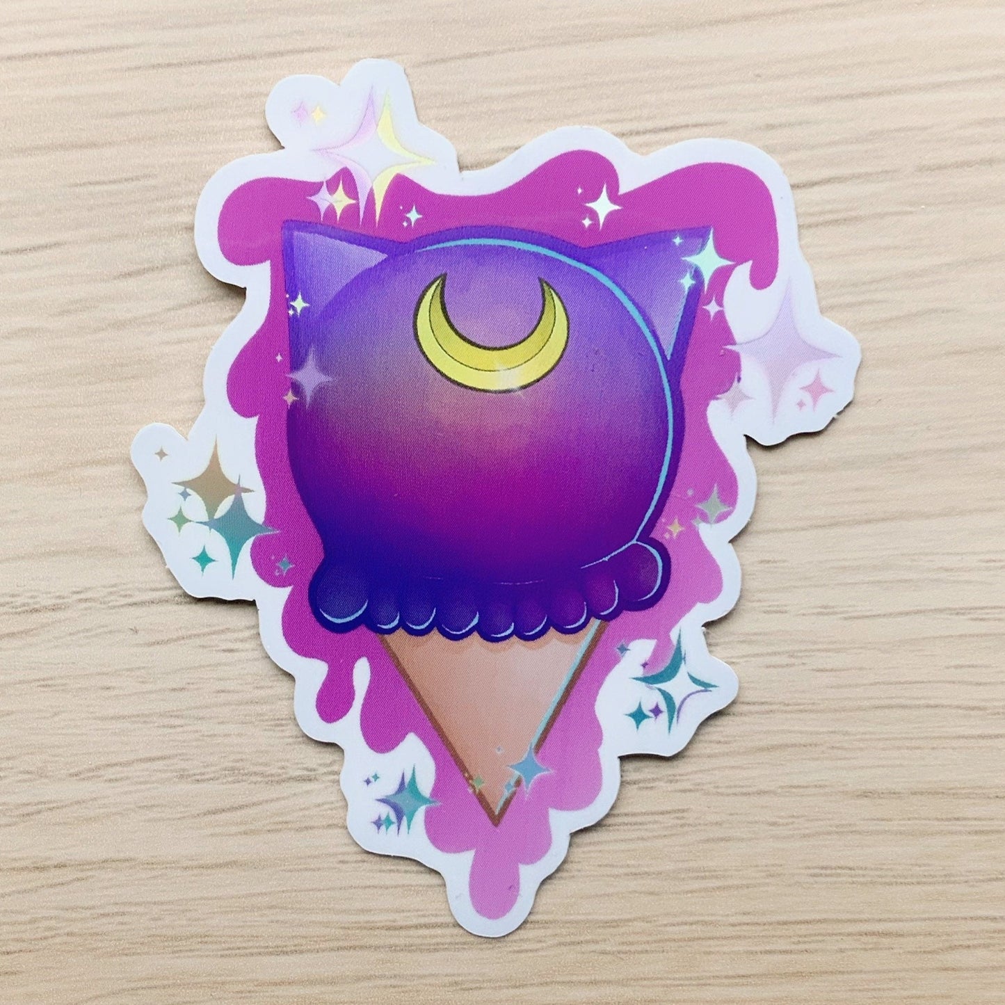 Sailor Moon Luna holographic vinyl sticker