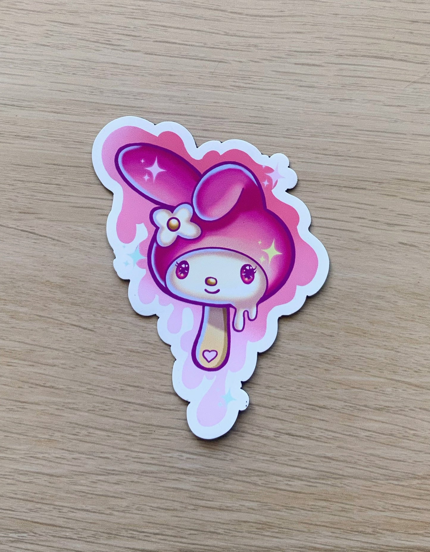 My melody and kuromi  kawaii ice cream cone magnets (set of 2)