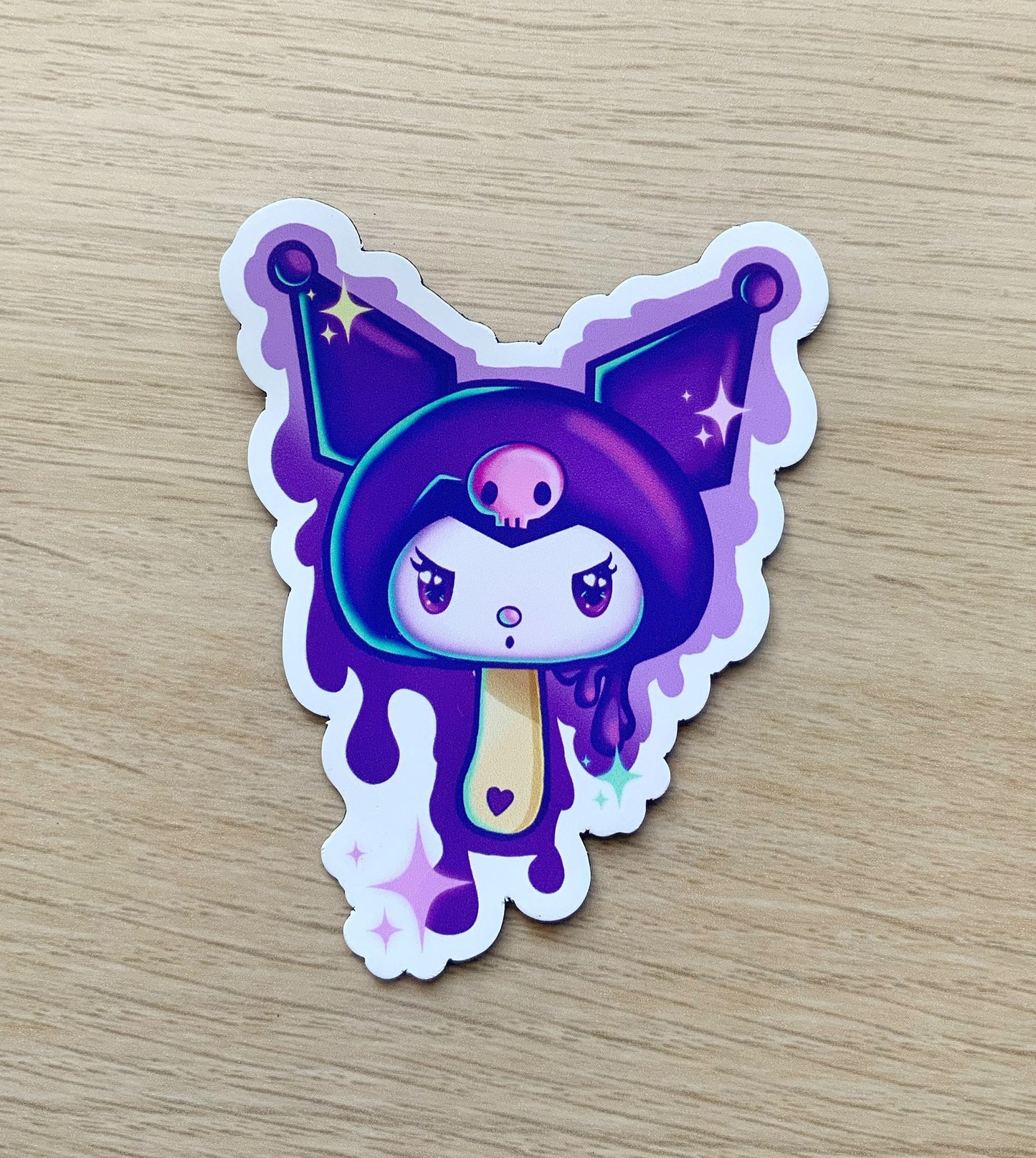 My melody and kuromi  kawaii ice cream cone magnets (set of 2)