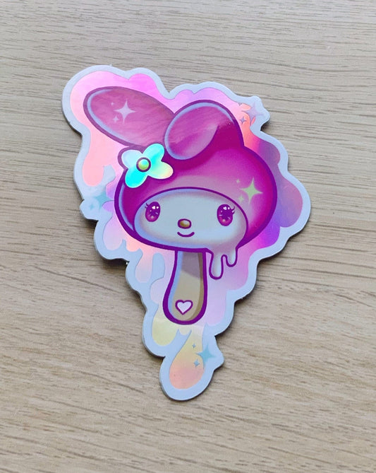 My melody  ice cream holographic vinyl sticker