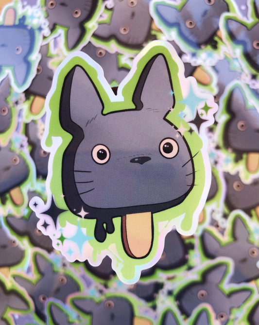 My neighbor Totoro ice cream pop holographic vinyl sticker