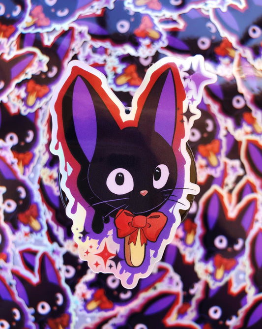 Kiki’s delivery service Jiji ice cream pop holographic vinyl sticker