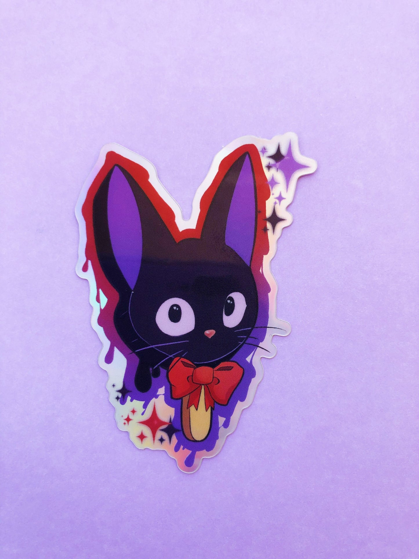 Kiki’s delivery service Jiji ice cream pop holographic vinyl sticker