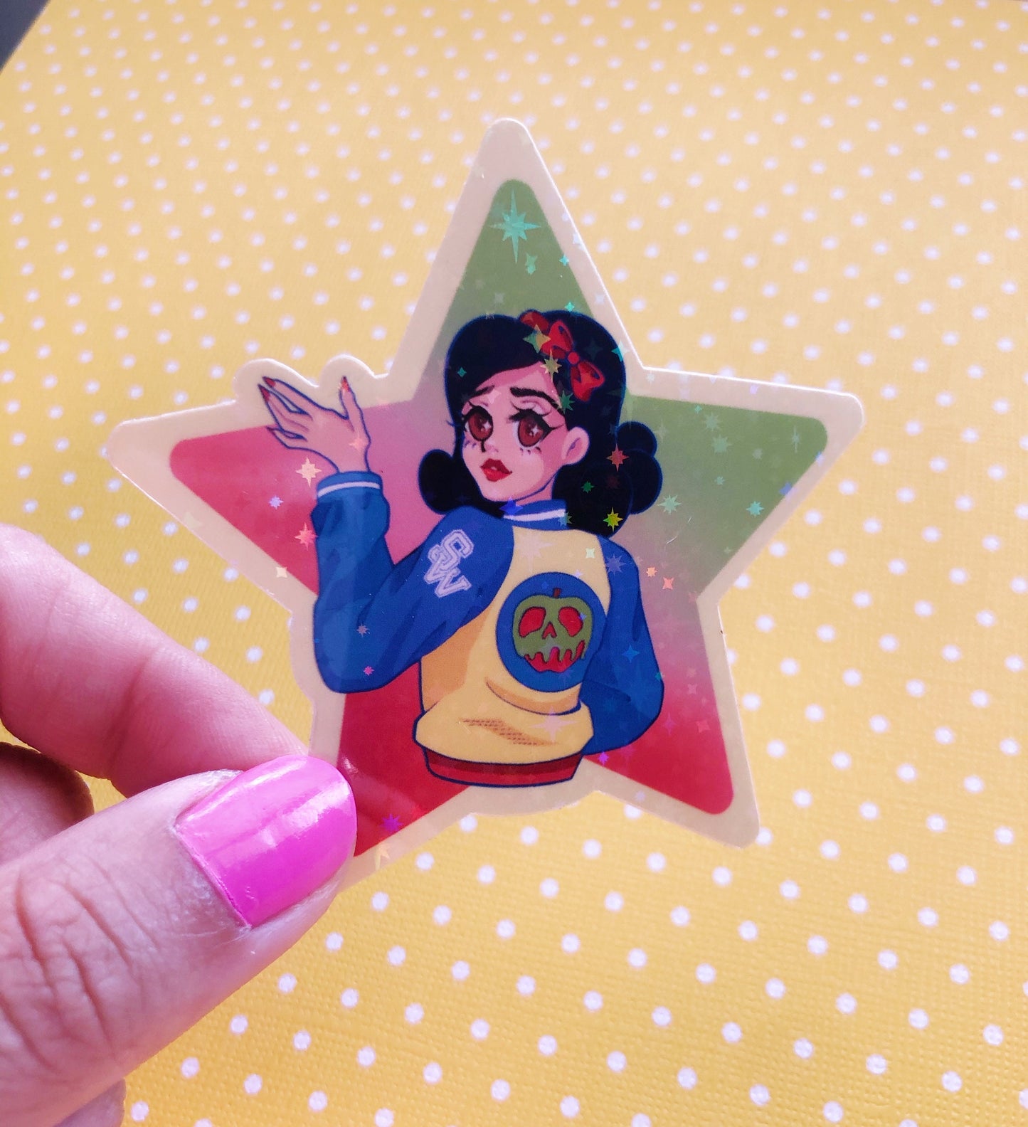 Varsity Princesses Holographic vinyl stickers