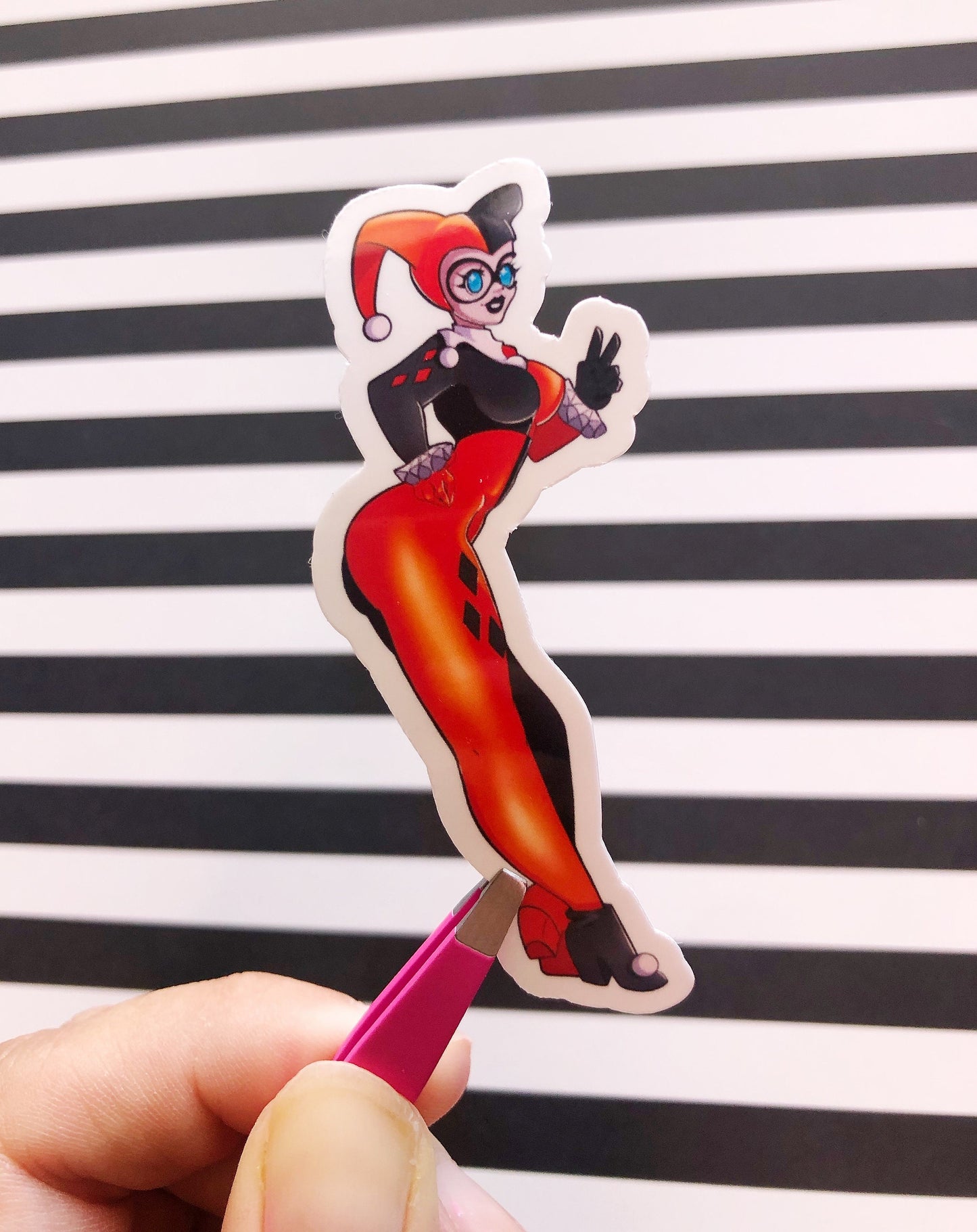 Classic Harley Quinn vinyl sticker (Set of 2)