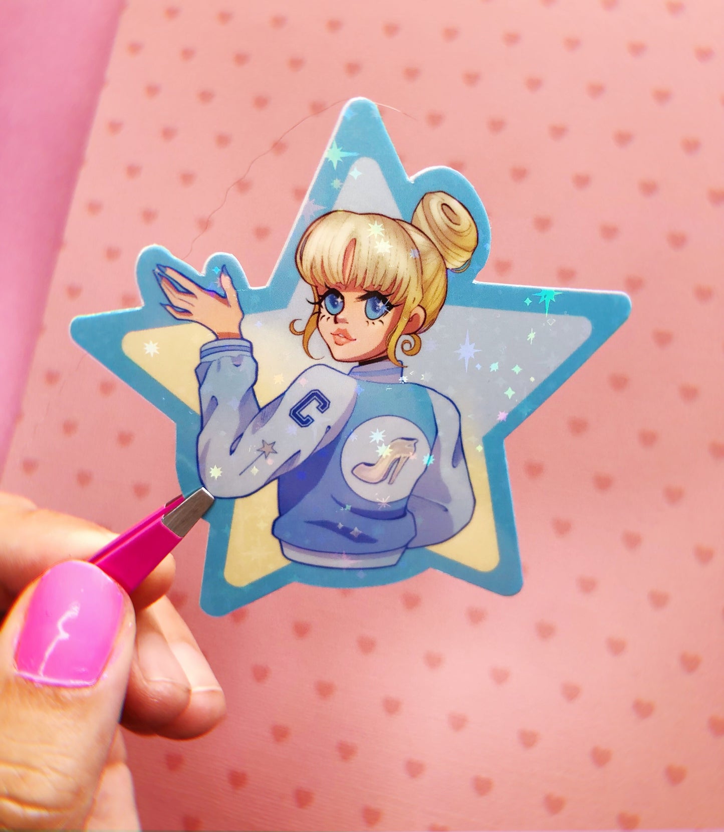 Varsity Princesses Holographic vinyl stickers