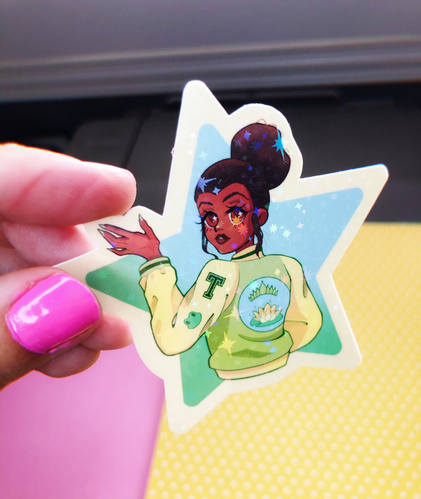 Varsity Princesses Holographic vinyl stickers