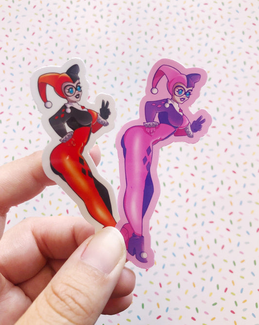 Classic Harley Quinn vinyl sticker (Set of 2)