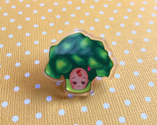 Kewpie Baby Brocoli Acrylic Pin