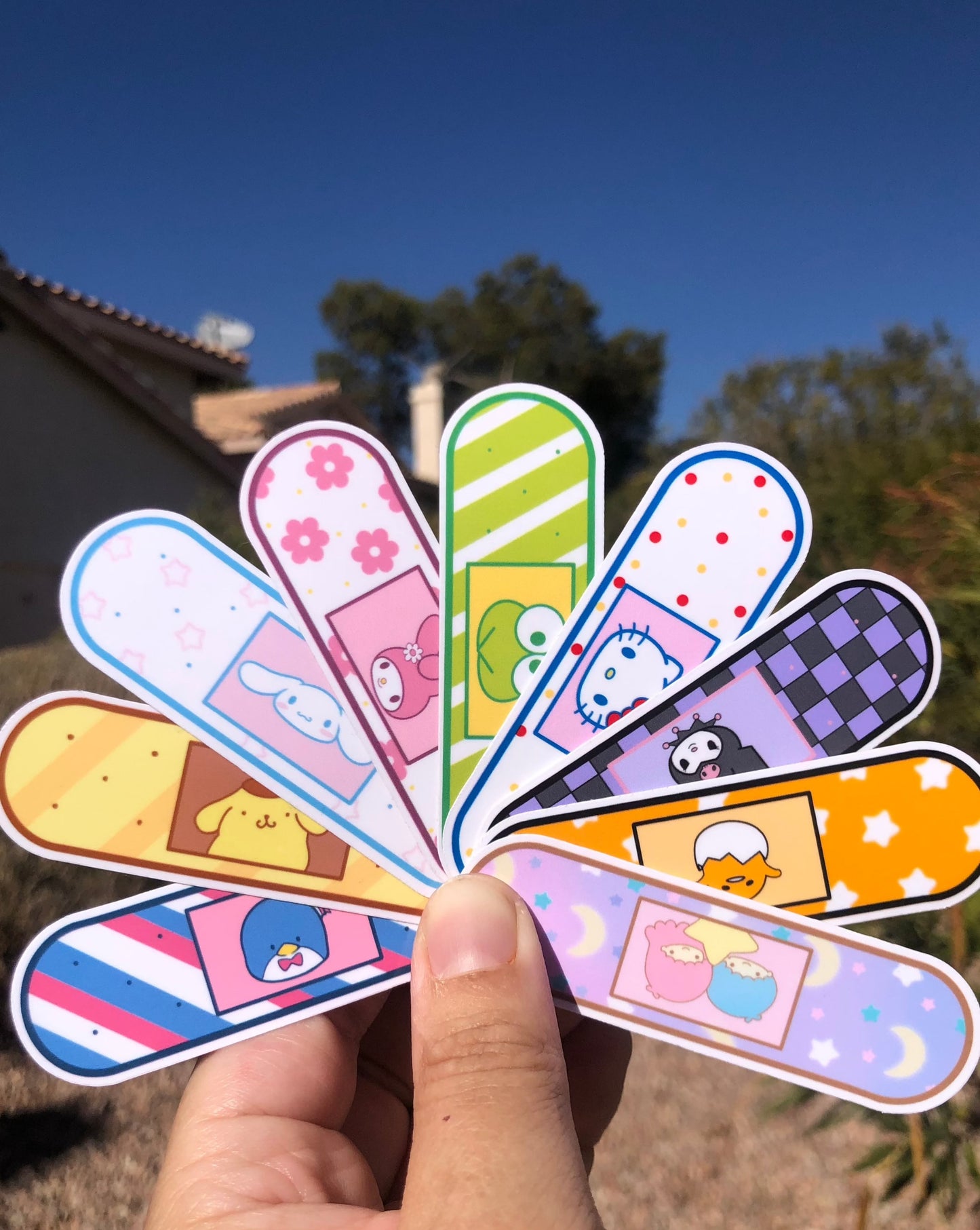 Sanrio Bandaids vinyl sticker pack set of 9