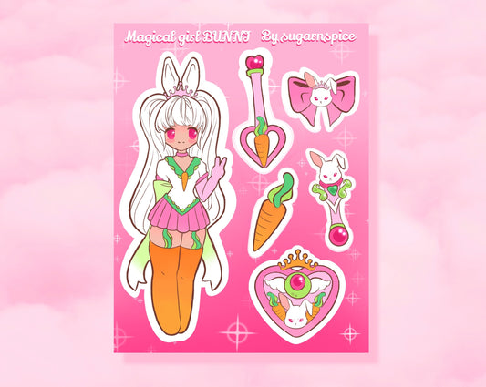 Magical Girl Bunni Sticker Sheet