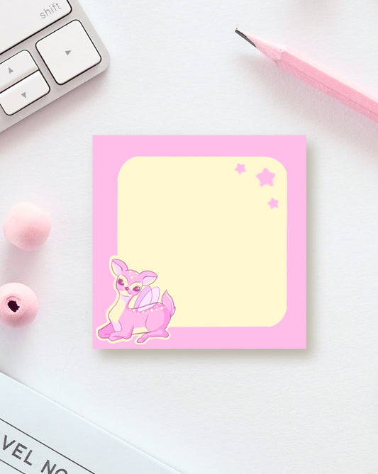 Pink Fairy Deer Memopad