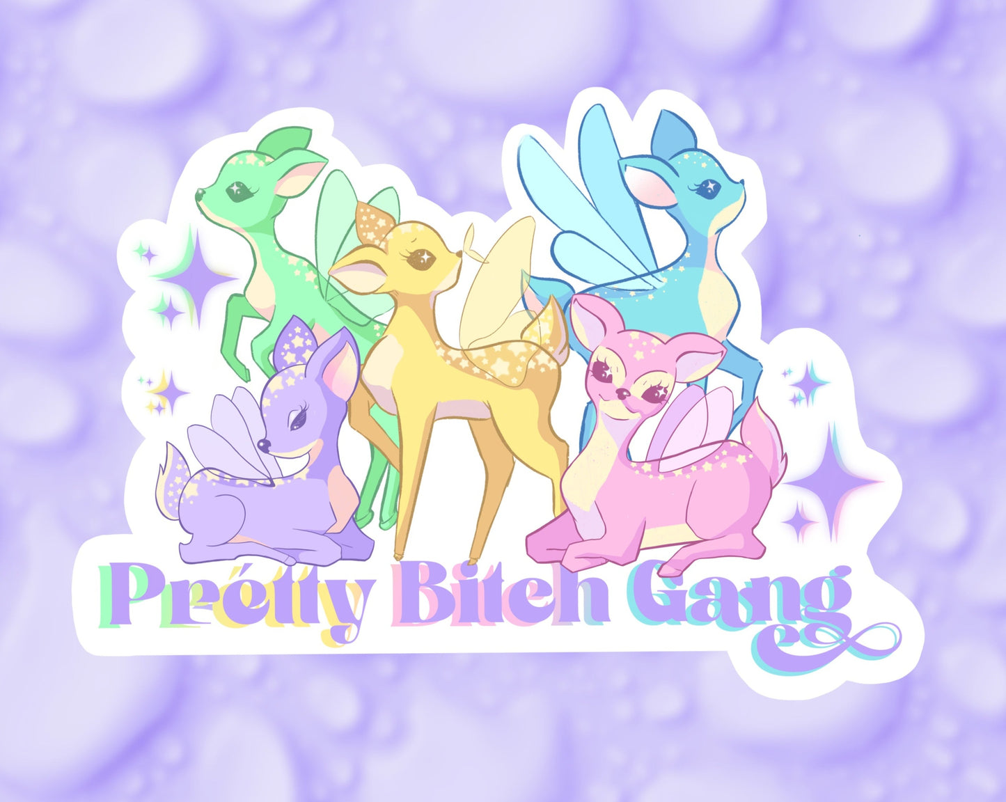 Pretty B*tch Gang holographic vinyl sticker